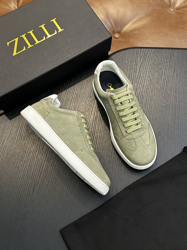 Zilli 이탈리아 수제 송아지 가죽 남성 캐주얼 슈즈 001-175806