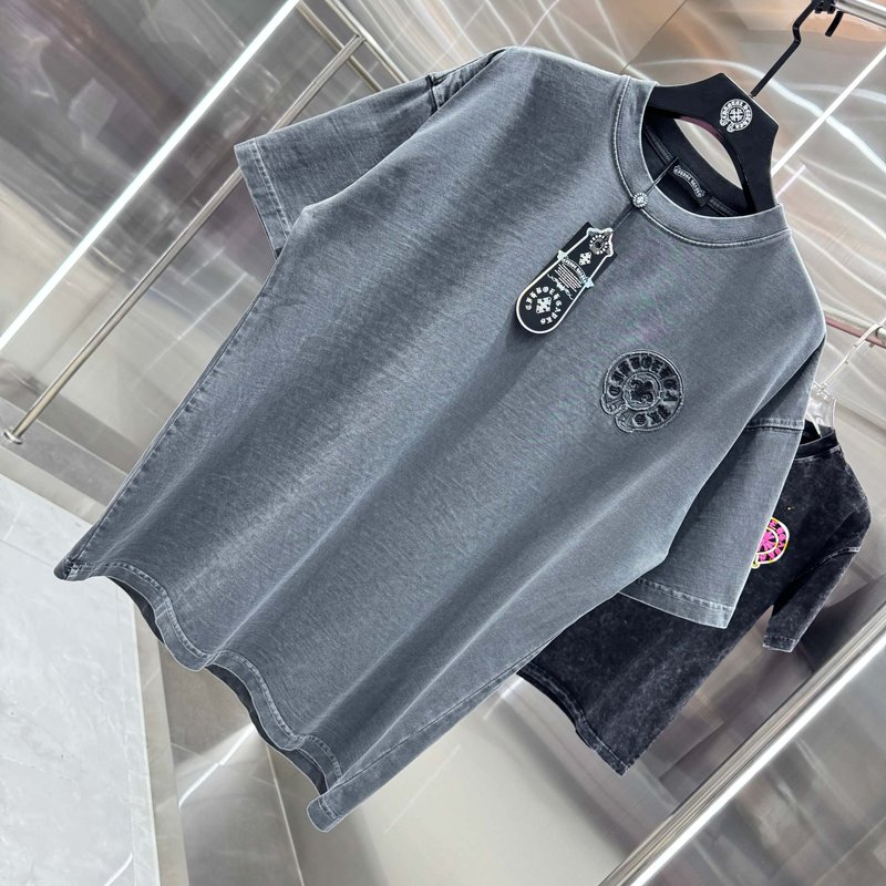크롬하츠 CH春夏 신상 패치 자수 반팔 티셔츠 001-175984