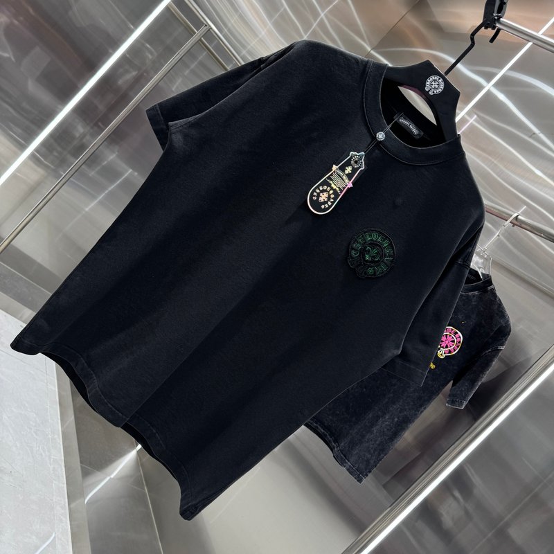크롬하츠 CH春夏 신제품 패치 자수 반팔 티셔츠 001-175987