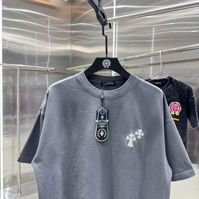 크롬하츠 CH春夏 수제 프린팅 반팔 티셔츠 001-175990