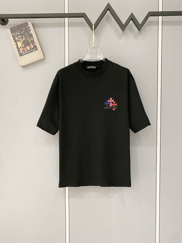 크롬하츠 중량감 순면 빈티지 가공 반팔 티셔츠 001-175991