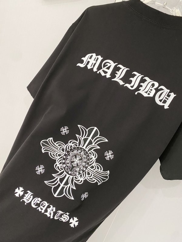 크롬하츠 2026 봄 뉴 컬렉션 중량감 순면 반팔 티셔 001-175995
