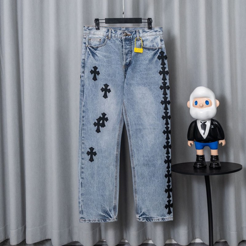 크롬하츠 스타일 빈티지 워시 데님 리메이크 001-176050