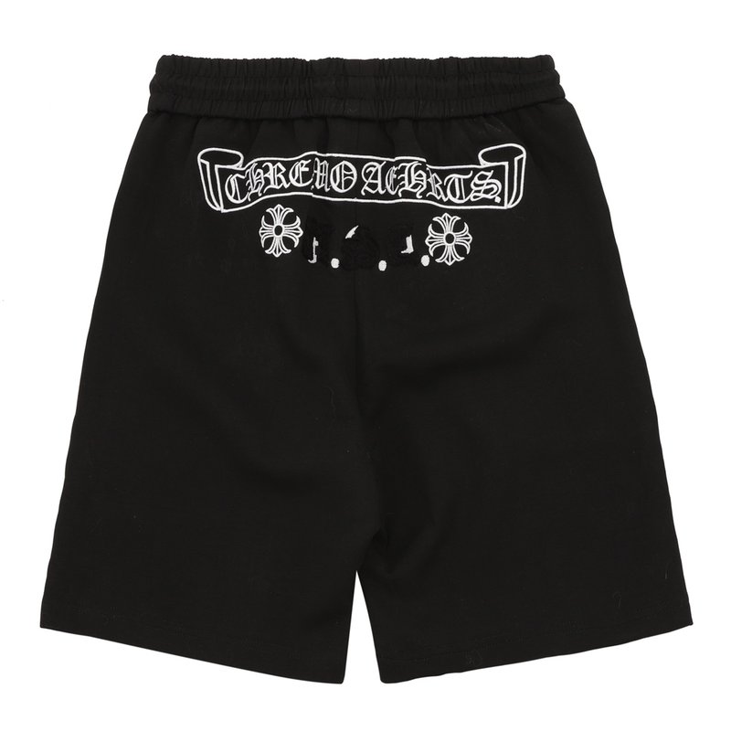 크롬하츠 블랙 패치 자수 쇼츠 001-176066