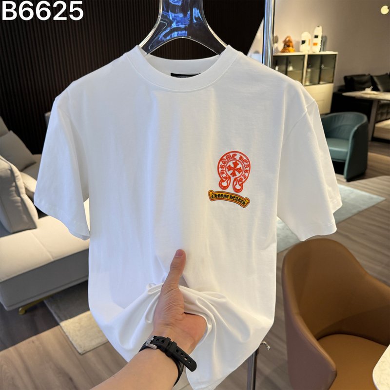 크롬하츠 26SS 신상 자수 로고 반팔 티셔츠 001-176078