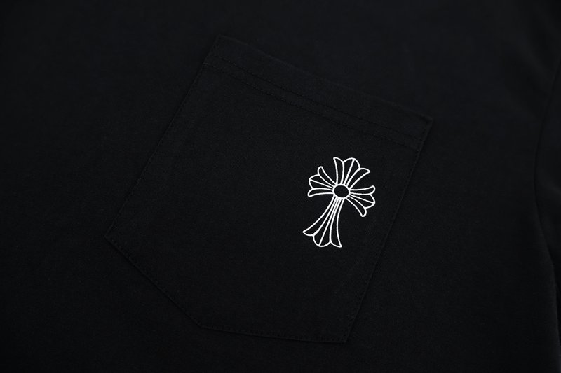 크롬하츠 산스크리트어 십자 긴팔 티셔츠 001-176083