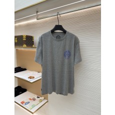 크롬하츠 스타일 크로스 프린팅 반팔 티셔츠 001-176123