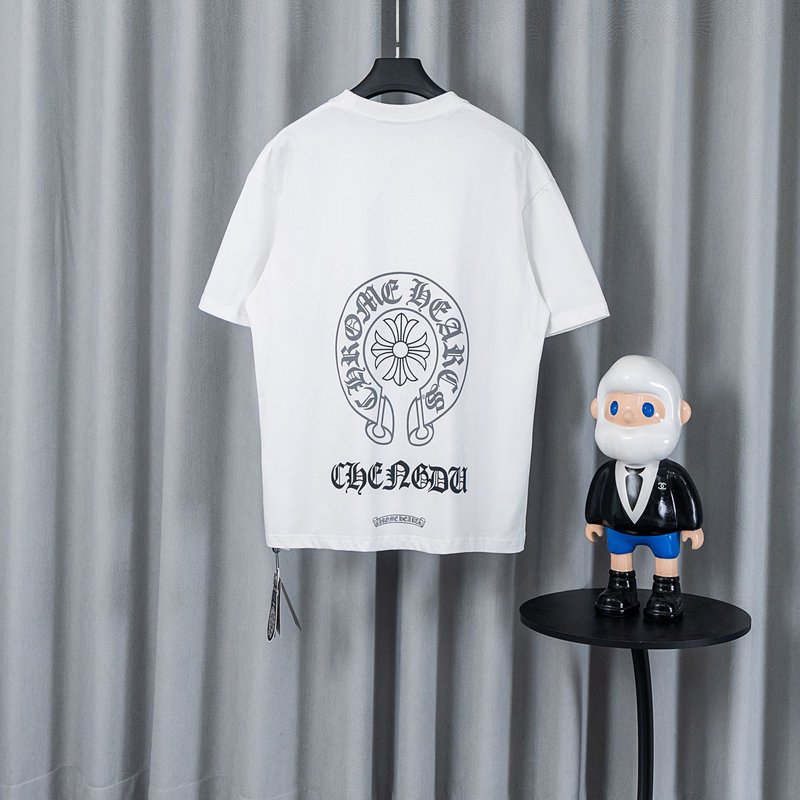 크롬하츠 26SS春夏 루즈핏 면 반팔 티셔츠 001-176152