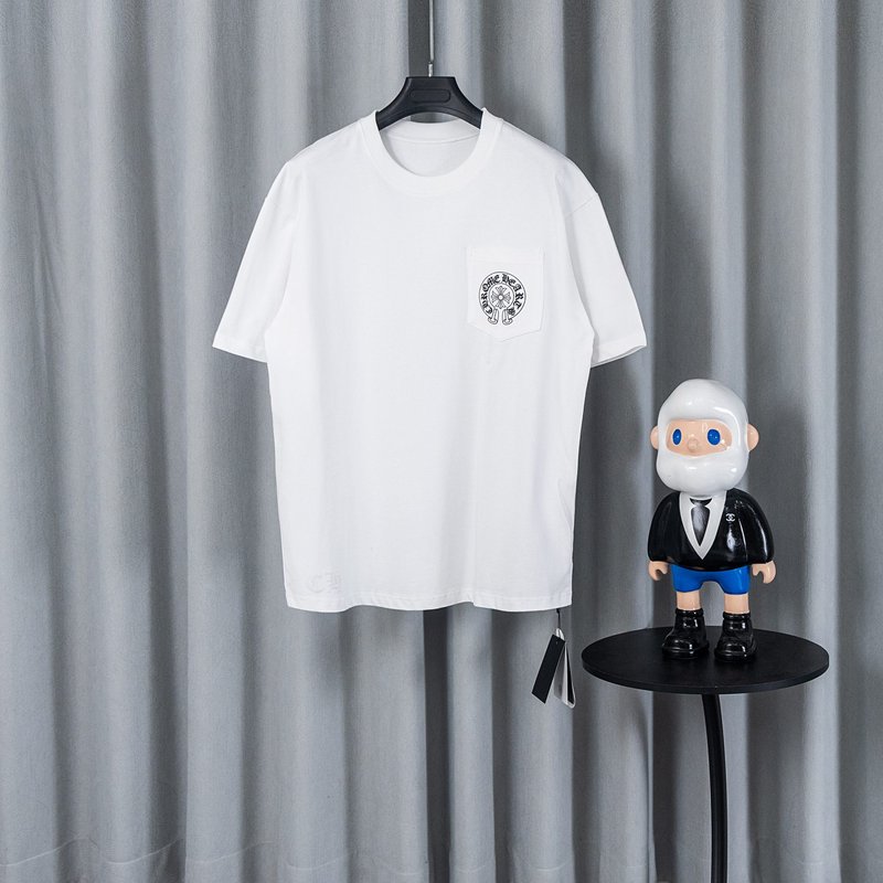 크롬하츠 26SS春夏 루즈핏 면 반팔 티셔츠 001-176152