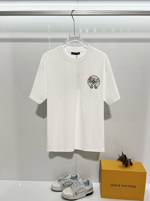 크롬하츠 산스크리트 자수 라운드넥 반팔 티셔츠 001-176175