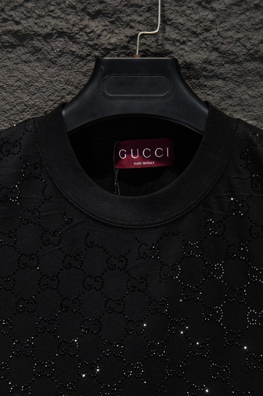 Gucci 라인스톤 오버사이즈 반팔 티셔츠 001-176179