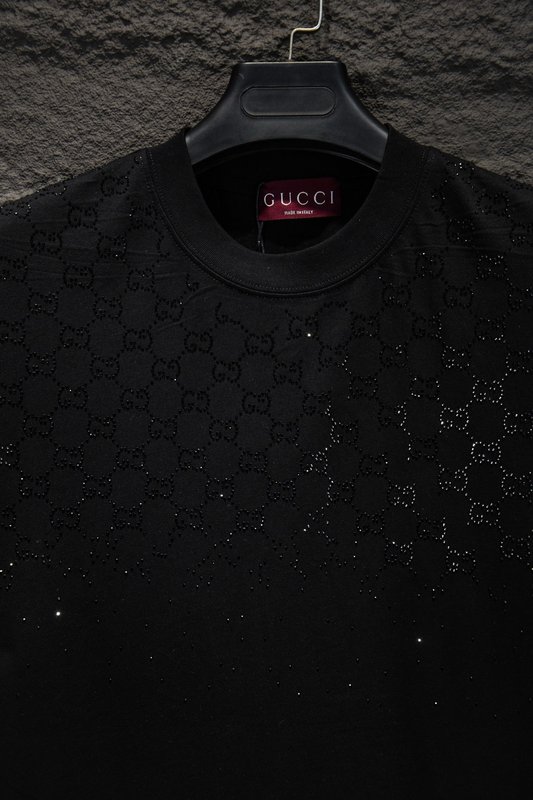Gucci 라인스톤 오버사이즈 반팔 티셔츠 001-176179