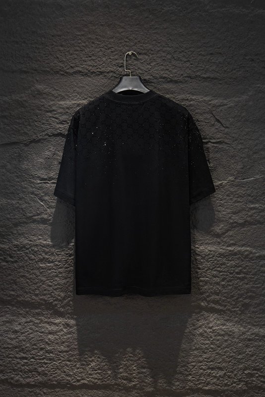 Gucci 라인스톤 오버사이즈 반팔 티셔츠 001-176179
