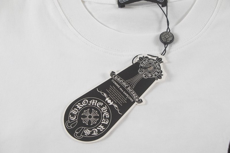 2026 신상 크롬하츠 중공 자수 면 반팔 티셔츠 001-176195