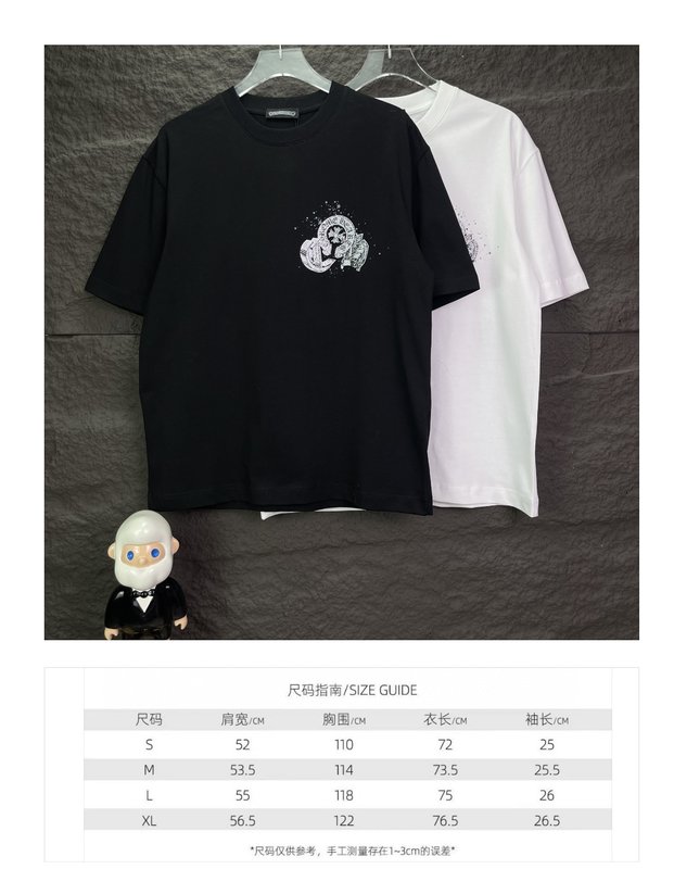 크롬하츠 2026 신상 면숏티 티셔츠 001-176197