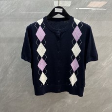 톰브라운 여성 다이아몬드 울 숏슬리브 가디건 001-176239