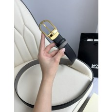 몽블랑 소 가죽 핀 버클 비즈니스 벨트 001-176244