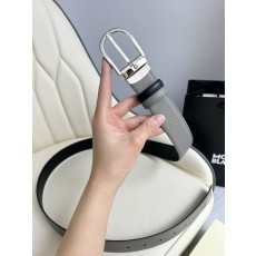 몽블랑 블랙 소가죽 핀 버클 비즈니스 벨트 001-176245