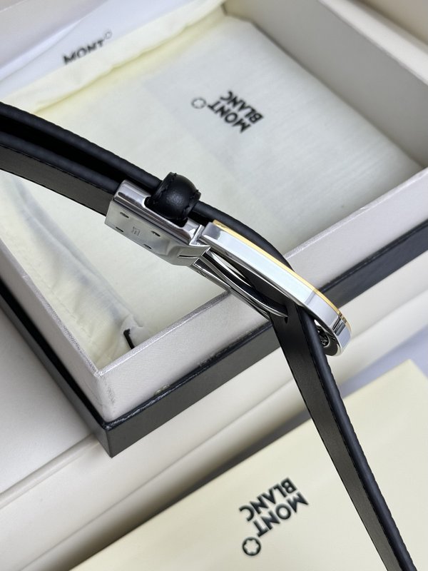 몽블랑 3.5cm 첫층소가죽 핀버클 비즈니스 벨트 001-176251