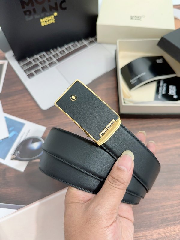 몽블랑 자동 버클 벨트 3.4cm 폭 001-176254