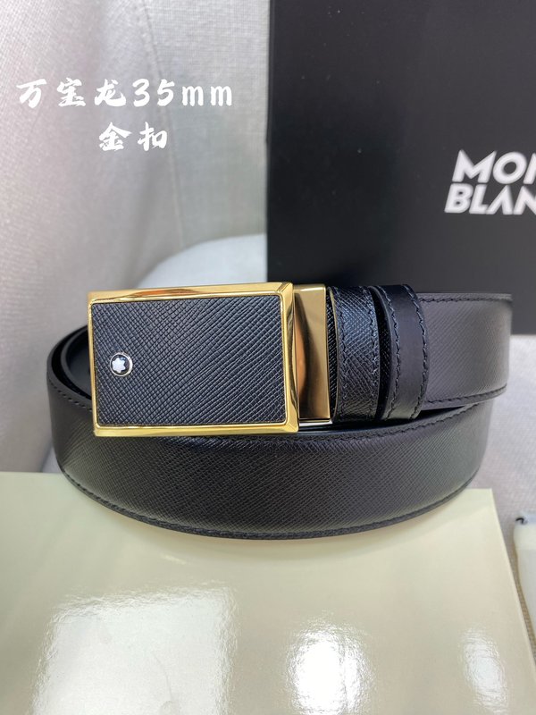 몽블랑 소 가죽 핀 버클 비즈니스 캐주얼 벨트 001-176260