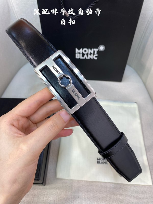 몽블랑 남성용 오토매틱 벨트 34MM 스틸 버클 001-176273