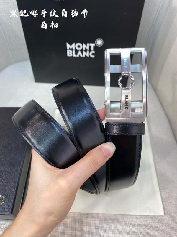 몽블랑 남성용 오토매틱 벨트 34MM 스틸 버클 001-176273
