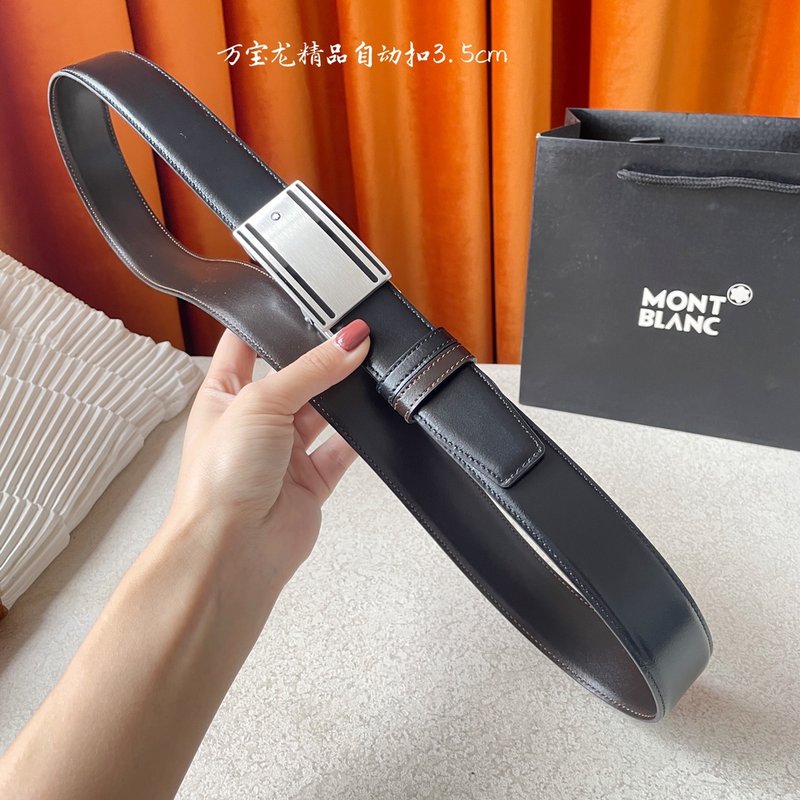 몽블랑 남성 수입 소가죽 오토 버클 벨트 001-176301