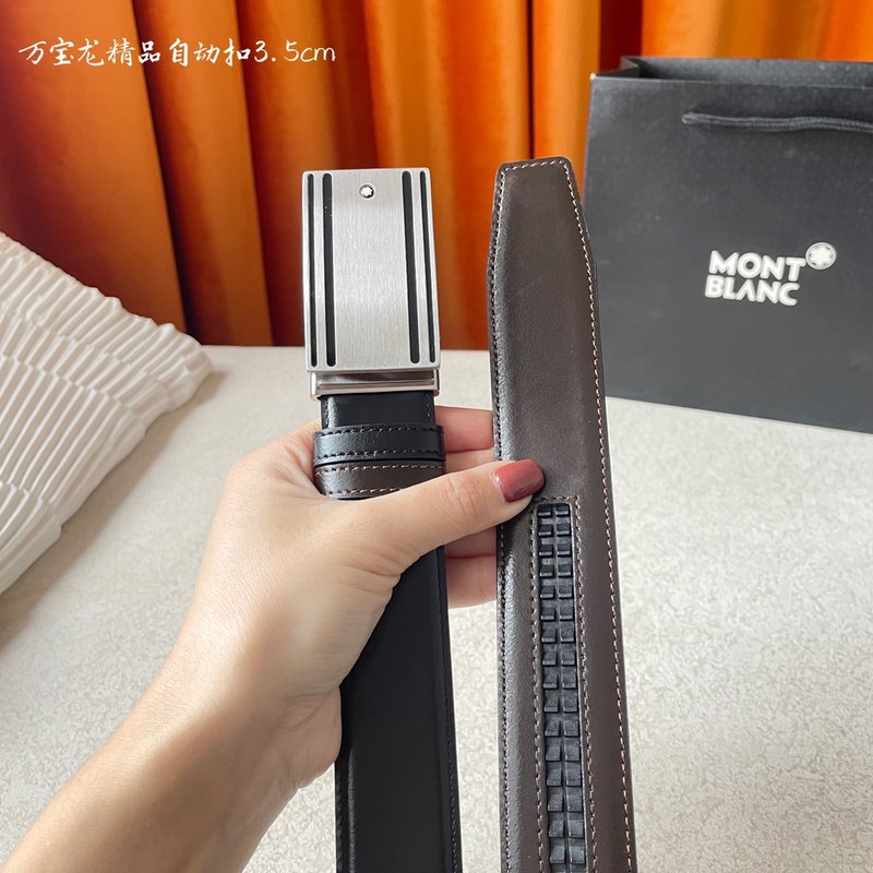 몽블랑 남성 수입 소가죽 오토 버클 벨트 001-176301