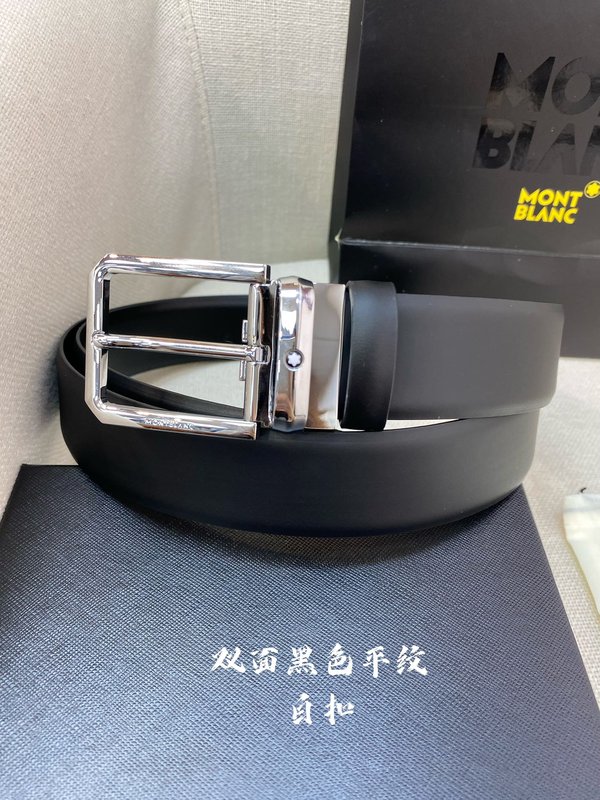 몽블랑 소 가죽 핀 버클 비즈니스 캐주얼 벨트 001-176310