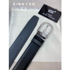몽블랑 소 가죽 핀 버클 비즈니스 캐주얼 벨트 001-176311