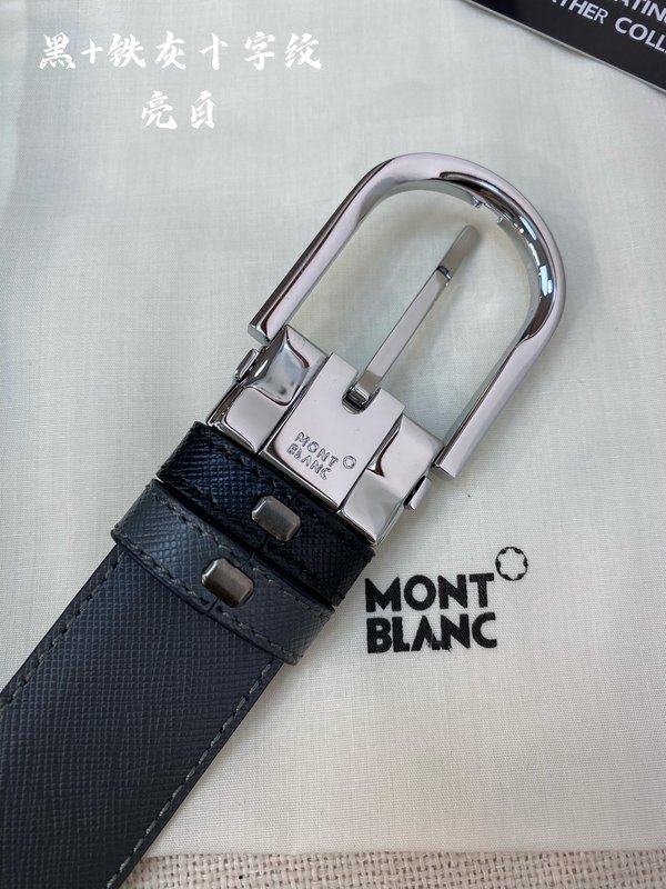 몽블랑 소 가죽 핀 버클 비즈니스 캐주얼 벨트 001-176311