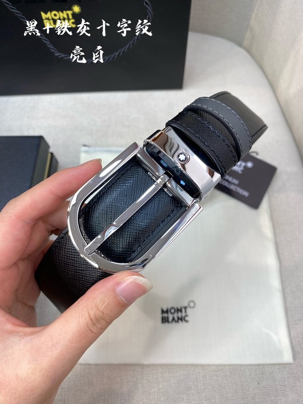 몽블랑 소 가죽 핀 버클 비즈니스 캐주얼 벨트 001-176311