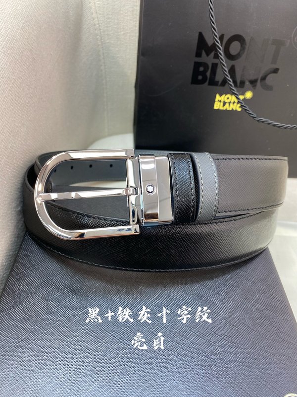 몽블랑 소 가죽 핀 버클 비즈니스 캐주얼 벨트 001-176311