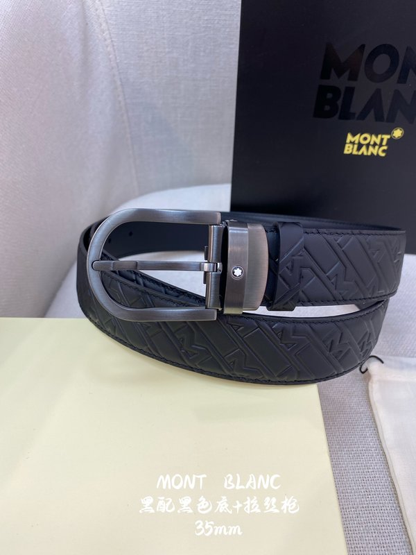 몽블랑 압화 가죽 비즈니스 캐주얼 벨트 001-176319