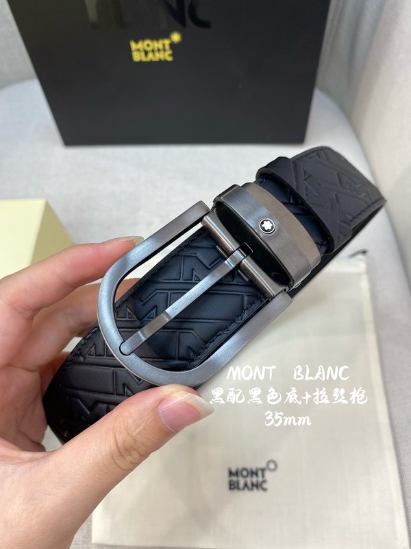 몽블랑 압화 가죽 비즈니스 캐주얼 벨트 001-176319