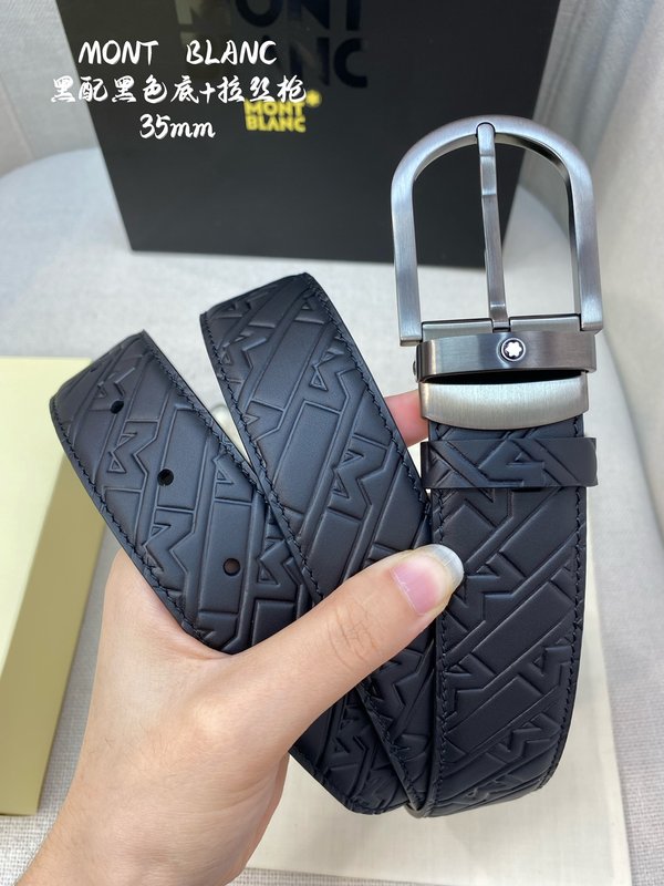 몽블랑 압화 가죽 비즈니스 캐주얼 벨트 001-176319