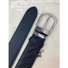 몽블랑 첫층 소가죽 압화 비즈니스 벨트 001-176321