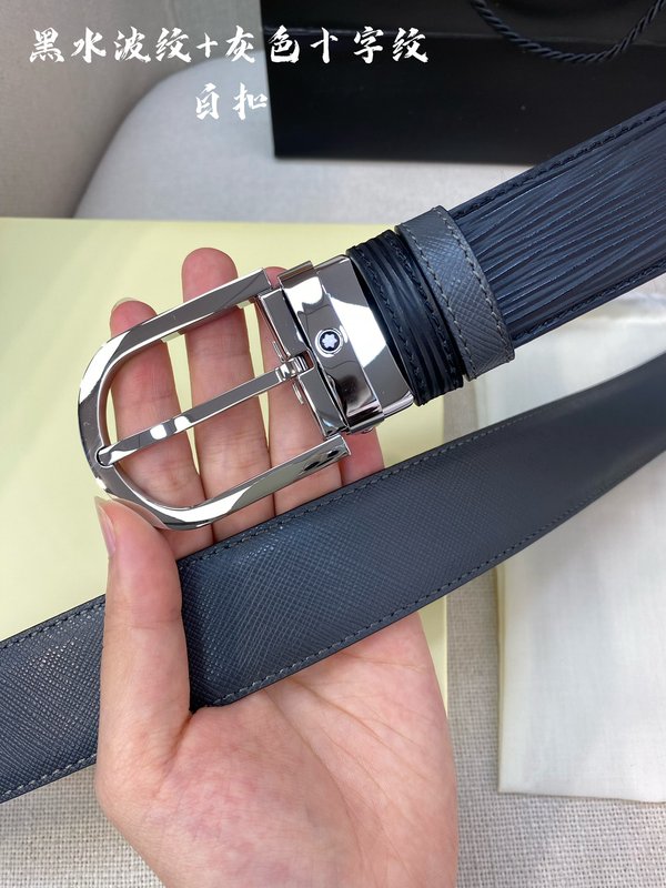 몽블랑 소 가죽 핀 버클 비즈니스 캐주얼 벨트 001-176323