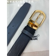 몽블랑 비즈니스 캐주얼 가죽 벨트 핀 버클 001-176324