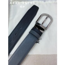 몬블랑 소 가죽 핀 버클 비즈니스 캐주얼 벨트 001-176325