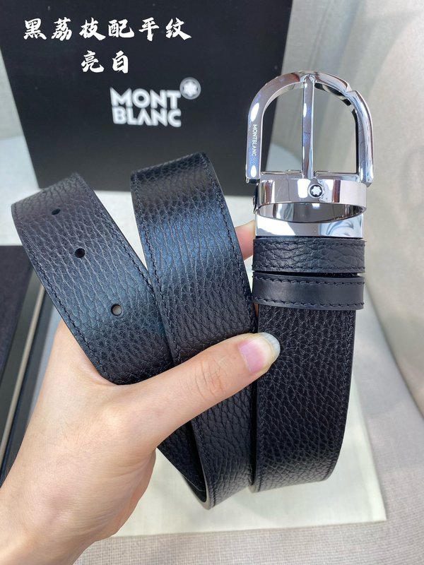 몽블랑 소 가죽 핀 버클 비즈니스 캐주얼 벨트 001-176329