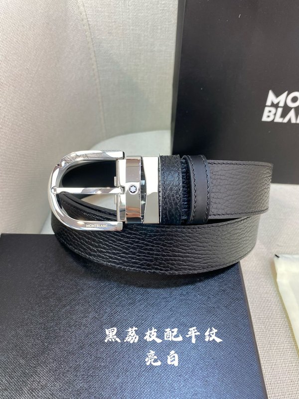 몽블랑 소 가죽 핀 버클 비즈니스 캐주얼 벨트 001-176329