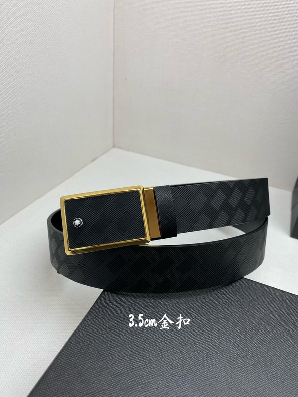 몽블랑 비즈니스 캐주얼 소가죽 벨트 001-176331