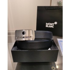 몬블랑 남성 자동 버클 벨트 34MM 폭 조절 가능 001-176337