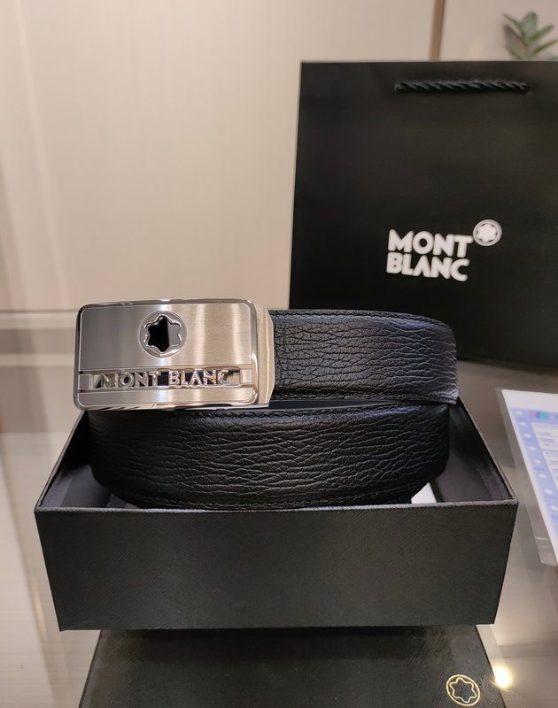 몬블랑 남성 자동 버클 벨트 34MM 폭 조절 가능 001-176337