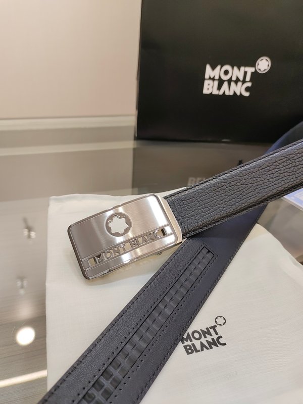 몬블랑 남성 자동 버클 벨트 34MM 폭 조절 가능 001-176337
