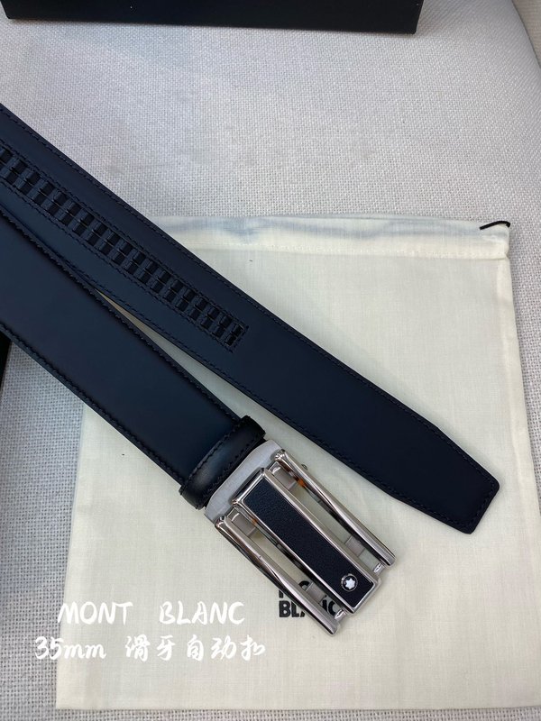 몽블랑 남성용 자동 벨트 34MM 폭 스틸 버클 001-176340