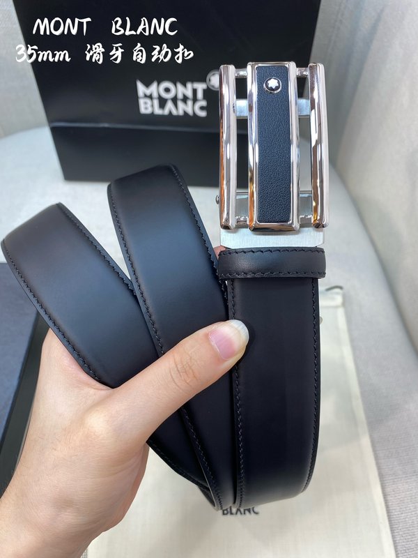 몽블랑 남성용 자동 벨트 34MM 폭 스틸 버클 001-176340