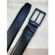 몬블랑 상급 소 가죽 핀 버클 비즈니스 벨트 001-176342